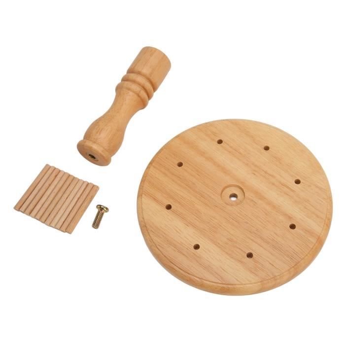 Porte-Fil Poignet Pour Crochet Et Tricot - Organisateur Bois Avec Dragonne Rotative