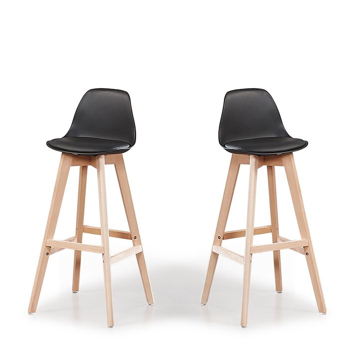 Lot de 2 tabourets de bar noir - Eski