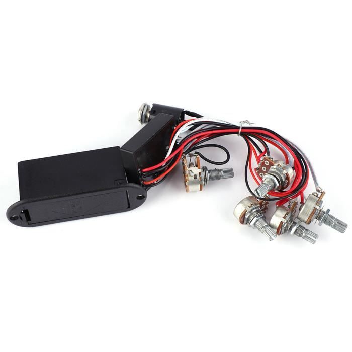 Micro Égaliseur Pré-Ampli EQ 3 Bandes Pour Guitare Avec Écran LCD - Accessoire Professionnel