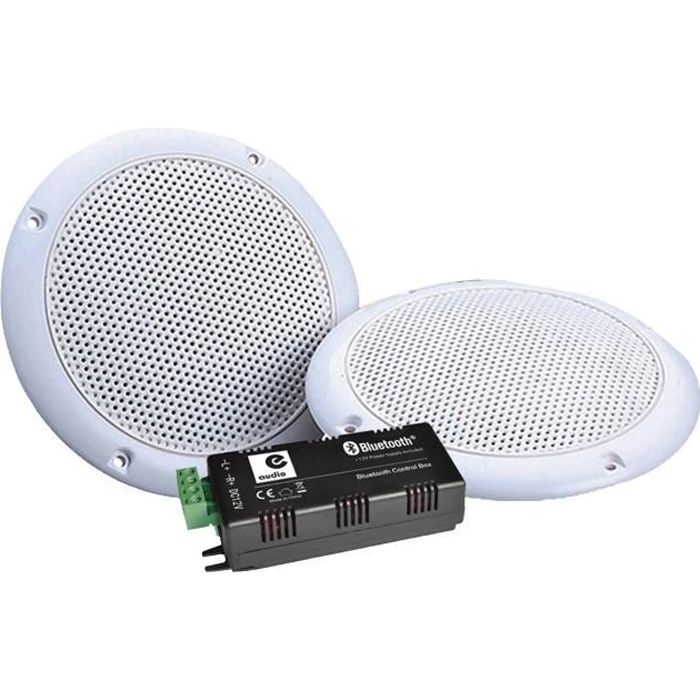 Haut-parleurs WATERPROOF Hifi 80W plafond encastrable amplifiée compatible Smartphone Google Home Bluetooth Amazon Alexa