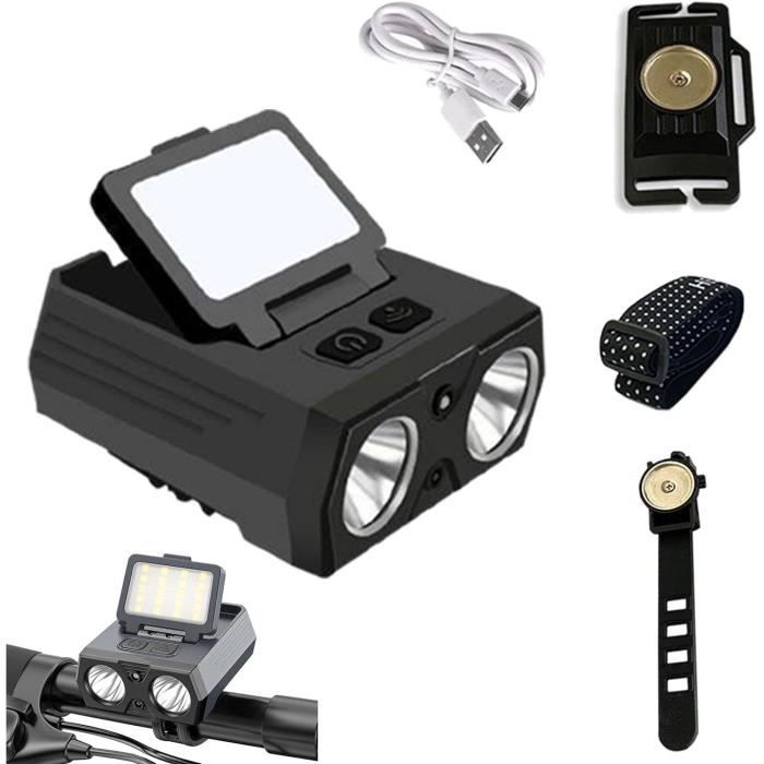 Lot De 2 Lampes Frontales LED 5 LED - Noires - Rechargeables - Pour Bricolage, Course, Camping
