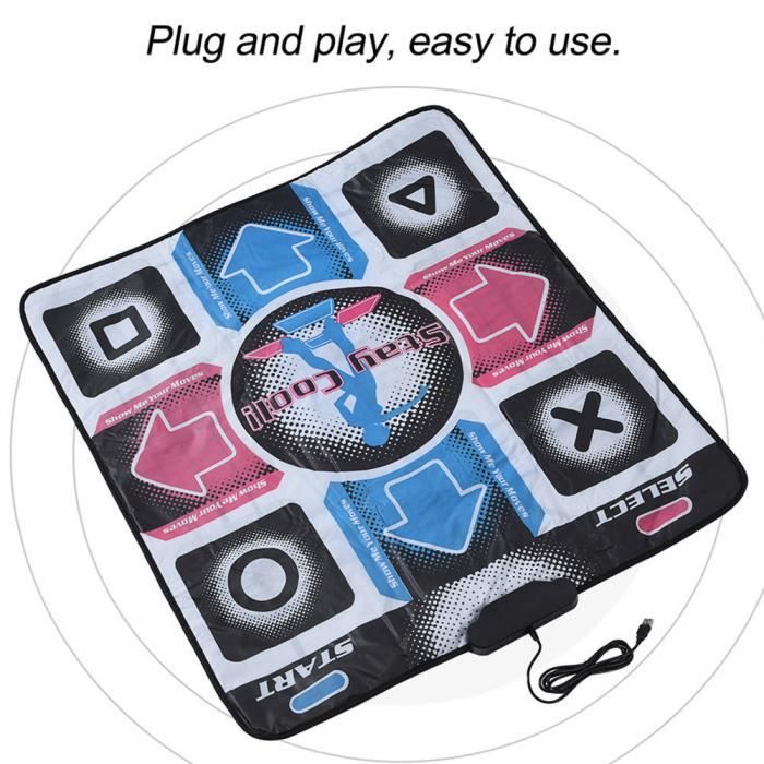 Hakeeta Tapis de Jeu de Danse, Couverture Haute sensibilité et antidérapante, et résistante à l'usure, Couverture Dancer Step avec Support USB 98/2000 / XP / 7 OS