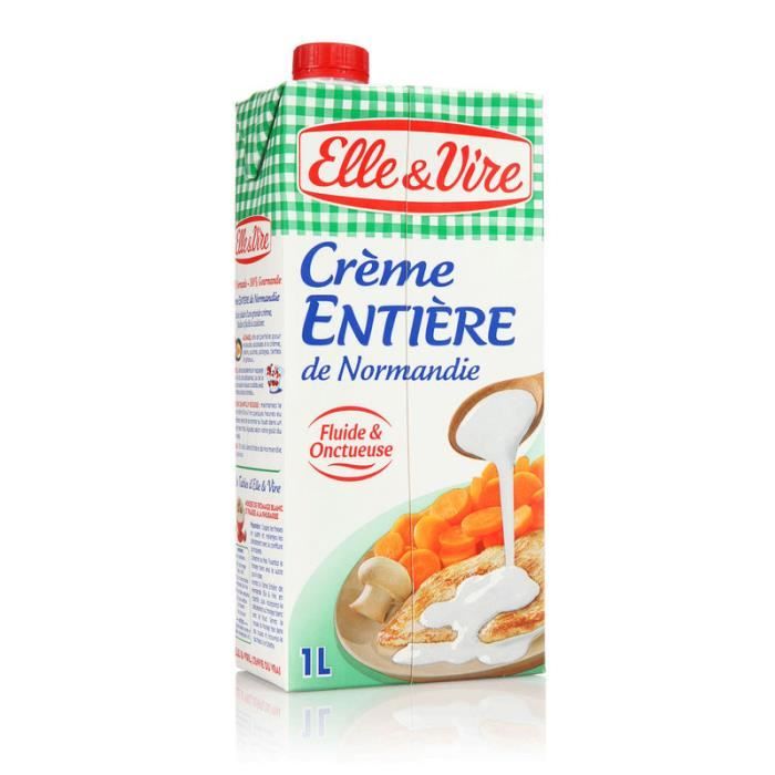 ELLE & VIRE Crème entière de normandie 1l Cdiscount Au quotidien