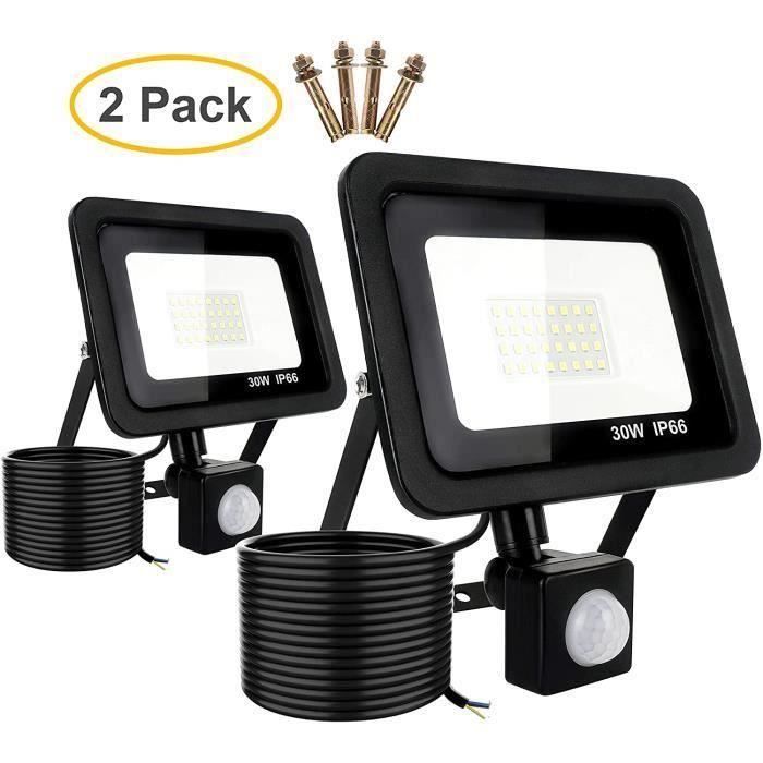 Projecteur LED 30W avec Détecteur de Mouvement - EROS - NetBoat - IP66 Etanche - Blanc Froid 6000K