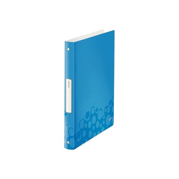 Classeur à Anneaux Leitz Bleu Métallisé - Souple A4 25mm - Capacité 200 Feuilles