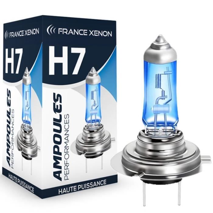 Ampoule H7 Super white 12V 55W !! Ampoule Hybride entre l'ampoule xénon et  l'ampoule halogène. Température d'éclairage de 4300K XÉN - Cdiscount Auto