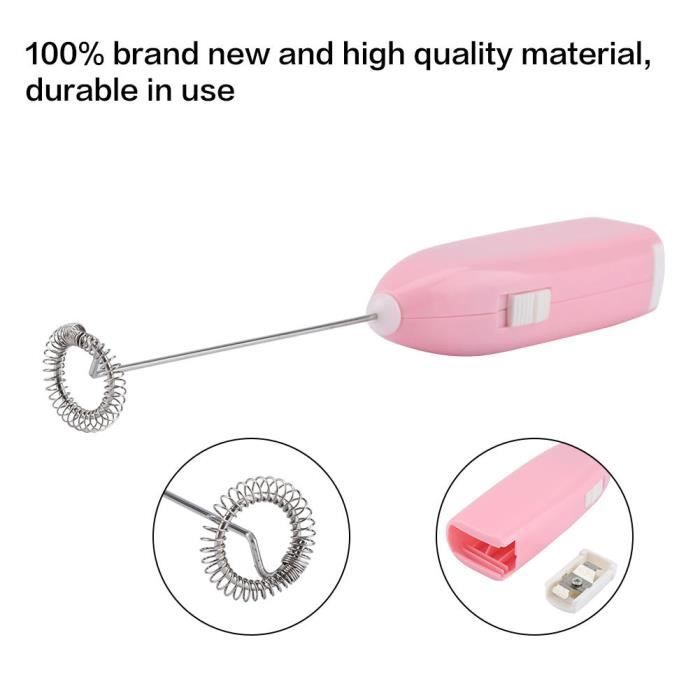 Mousseur Électrique Portable – Fouet à Lait, Œufs, Cappuccino, Milkshake – Batterie Puissante