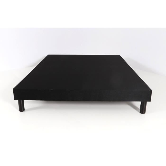 Sommier Tapissier - HEVEA SELECTION - 160x200 Noir - 11 voliges - 4 pieds Sommier Tapissier - HEVEA SELECTION - 160x200 Noir - 11 voliges - 4 pieds