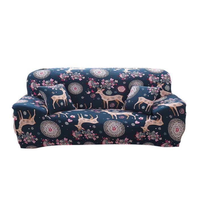 Housse De Canapé Élastique Protège-Meuble Couvre Cerf de Noël 3 places Housse De Canapé Élastique Protège-Meuble Couvre Cerf de Noël 3 places