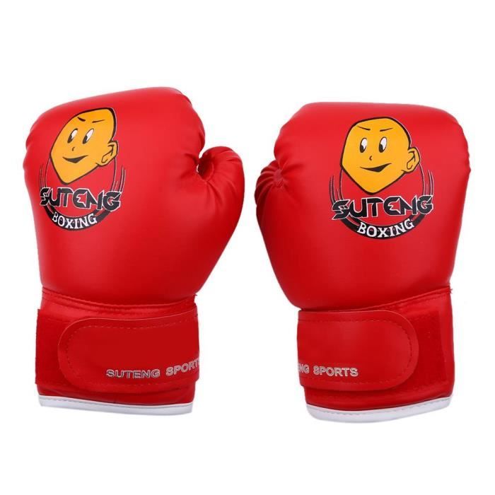 BEL Gant de Boxe pour Enfant Combat Muay Thai Kickboxing Grappling Sparring  Sac de Sable (Rouge) - Cdiscount
