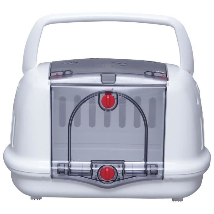 IRIS OHYAMA - Sac de transport - 2 ouvertures - Pour chat- chien- rongeur - Pet House & Carry - P-HC480- Blanc