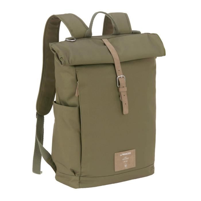 Sac à langer Lässig Green Label Rolltop Backpack Olive - Femme - Vert - Adulte - 39 x 45 x 12 cm - Quotidien