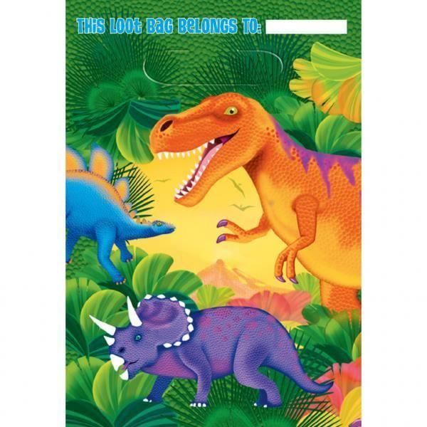 8 Sachet Surprise Plié Dinosaure Sac Cadeau Bonbon Fête Anniversaire