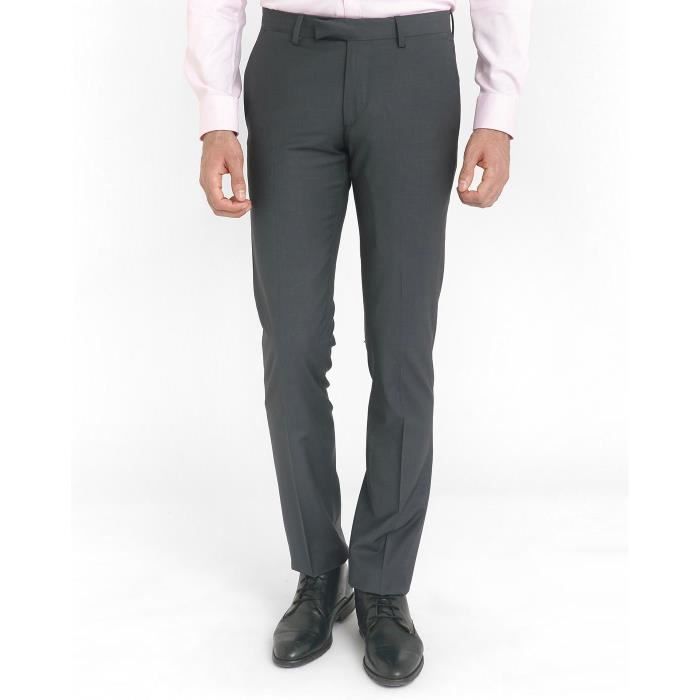 Pantalon slim laine mélangée anthracite pour homme Gris - Cdiscount  Prêt-à-Porter