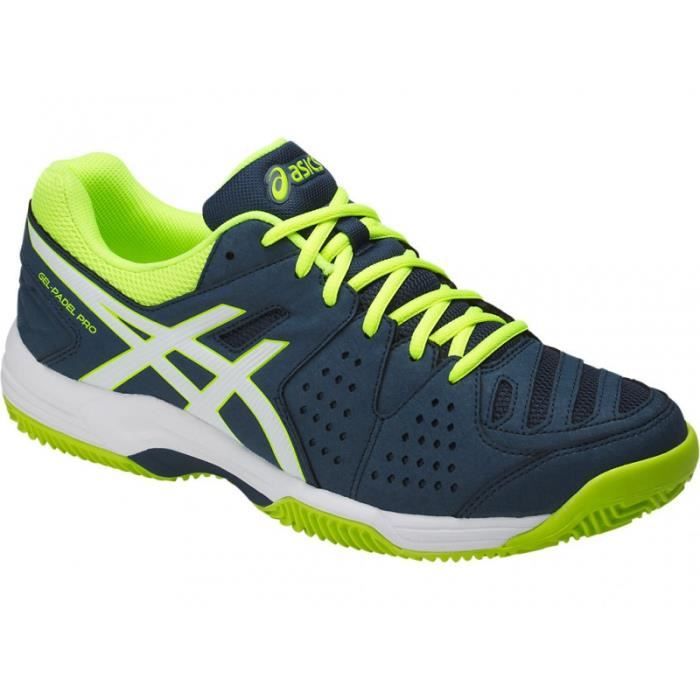 asics bleu jaune fluo