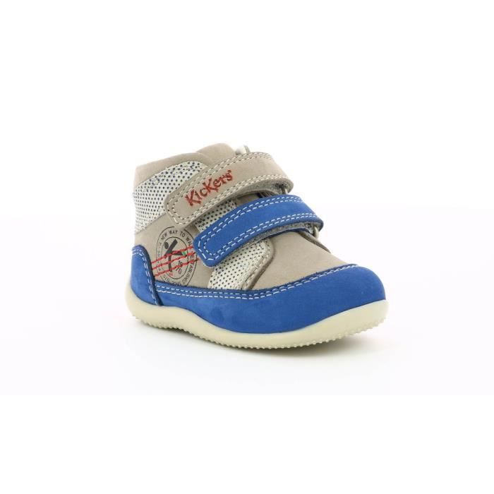 Kickers Bottillon Cuir Garçon 22 Gris Gris - Cdiscount Chaussures