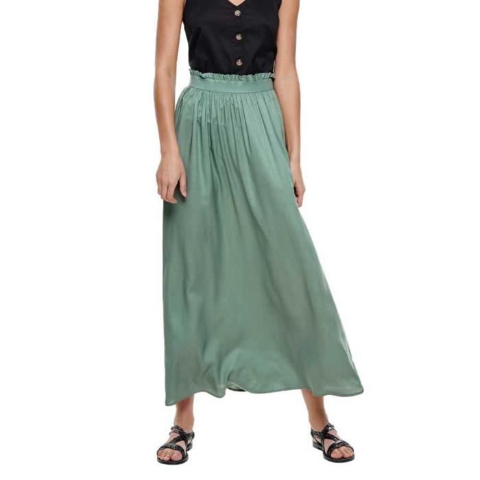 V tements femme Jupes Only Venedig Paperbag Long Woven Vert