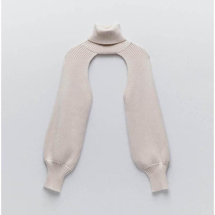 PULL ZA pull court col roul et manches longues pour femme