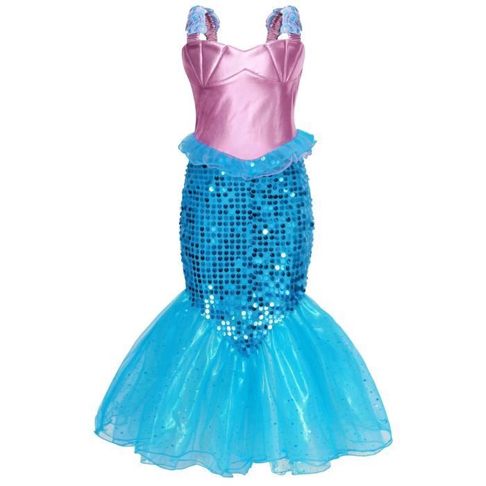 corimori robe de costume de princesse sirène pour enfants