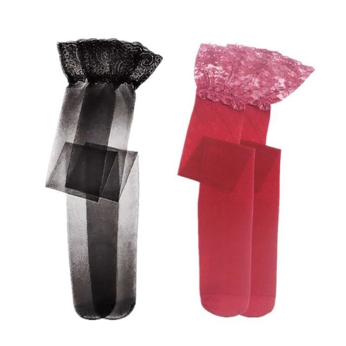 Lot De 12 Paires De Socquettes Nylon Transparentes 20 DEN - Semelle Coton Antidérapante, Taille Unique