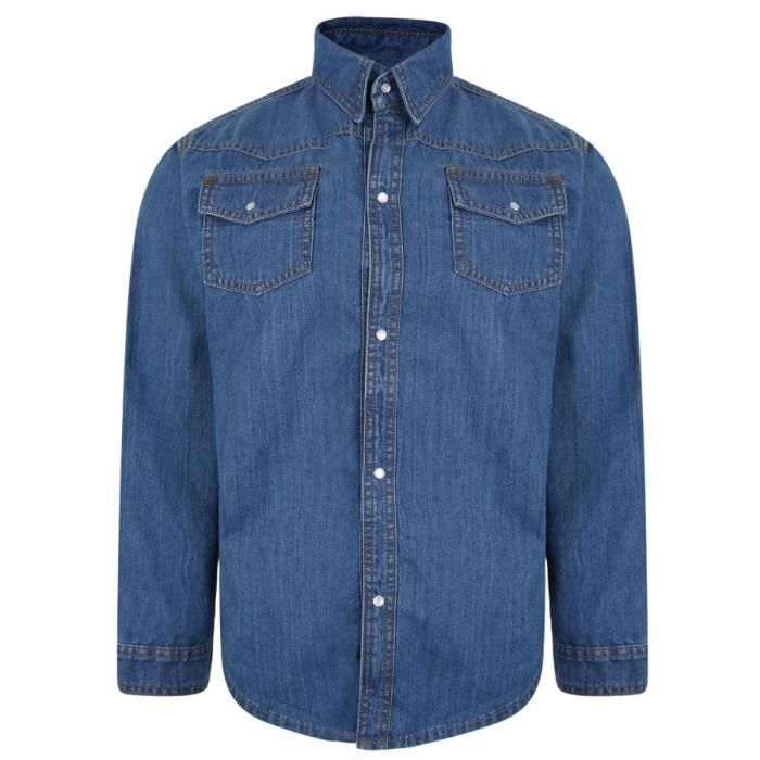Chemise en jean Bleu delave Cdiscount Pret a Porter