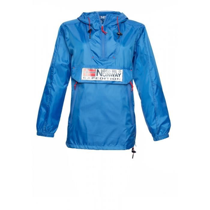 Veste parka coupe vent sport Choupa capuche Bleu Femme GEOGRAPHICAL NORWAY Bleu Cdiscount Pret a Porter