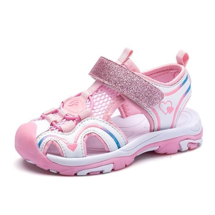 Sandales De Randonnée Enfants - Bout Fermé, Cuir Respirant - Pour Plage, Sport, Extérieur