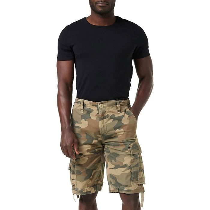 Short Cargo Homme - BRANDIT - Basic Vintage - 100% coton - Blanc ...