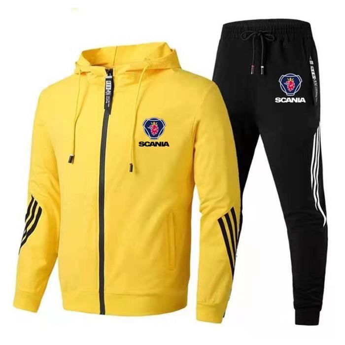 Ensemble Jogging Homme FTCayanz - Survêtement 2 Pièces à Capuche - Confortable Et Sportif