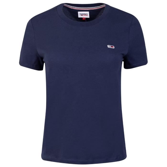 Tee shirt tommy clearance hilfiger femme bleu