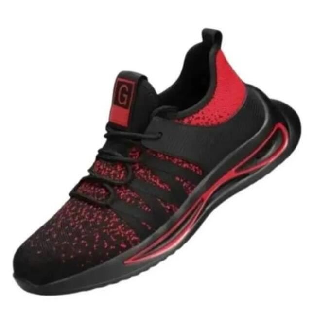 Chaussure de Securite JINDING C1031 Homme Legere Femme Respirant Chaussure de Travail en Acier Toe rouge Rouge Cdiscount Pret a Porter