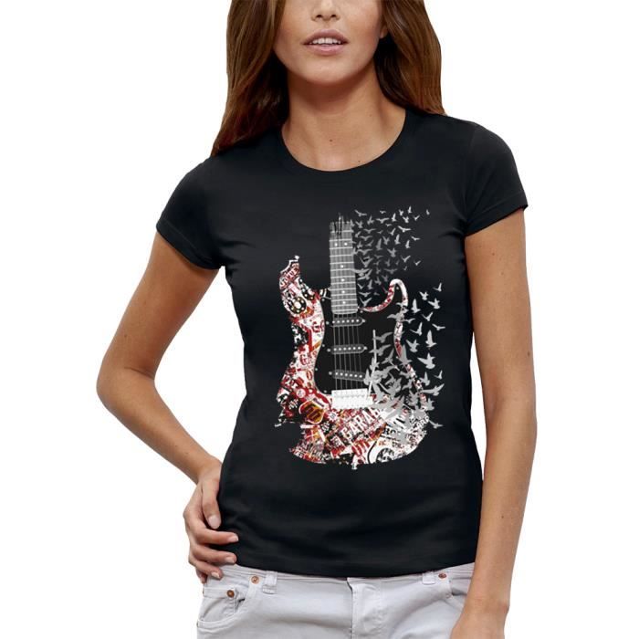 Tee shirt guitare femme online