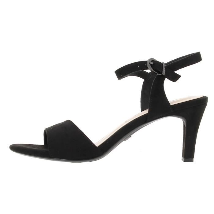 Sandales femme Tamaris noir talon 7.5 cm confort et l g ret
