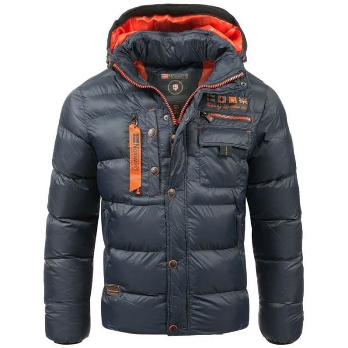 Veste d'hiver pour homme Geographical Norway Citernier Marine: L