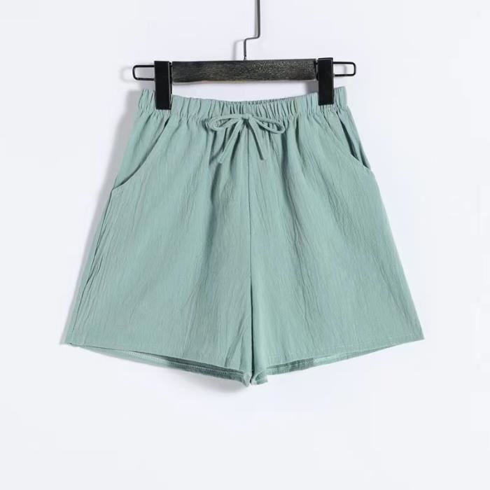 Pantalon Sarouel Basique Uni Coton Lin Confortable Été Automne - Style Décontracté Et Respirant