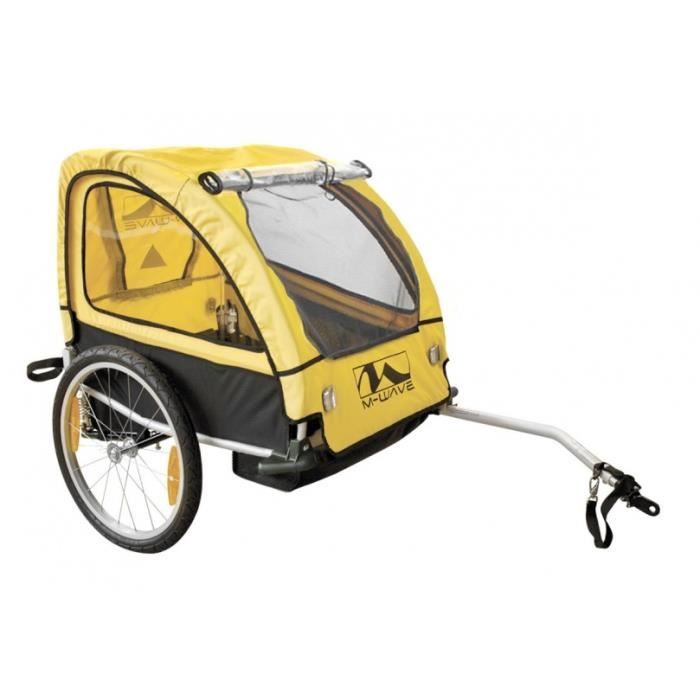 Remorque vélo M-WAVE Carry All 40 SUS 20 pouces Jaune - Mixte - Jusqu'à 50 kg