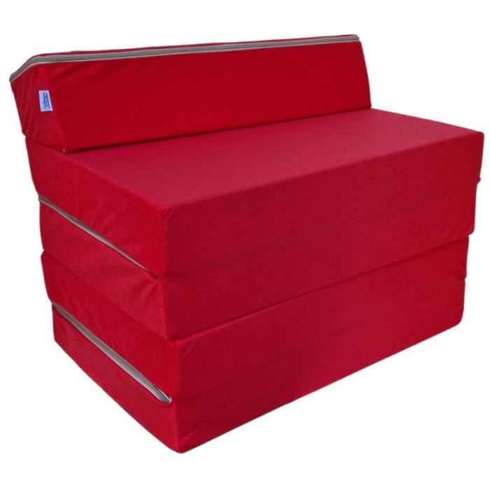 Matelas Pliable Fauteuil - NATALIA SPZOO - 195x70x10 cm - Mousse Polyuréthane - Déhoussable - 1 Place