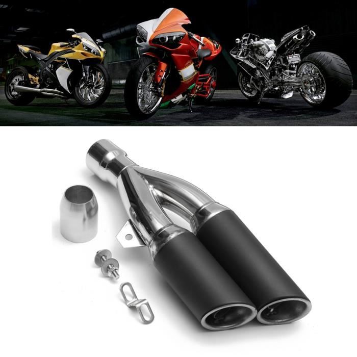 Silencieux double sortie universel moto clearance