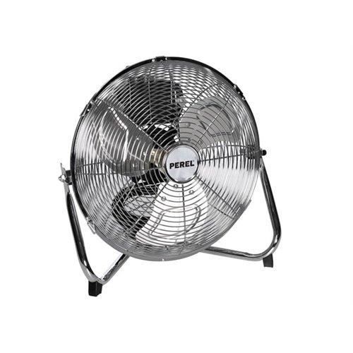 Perel Ventilateur de plancher 30 cm Chrome - Perel