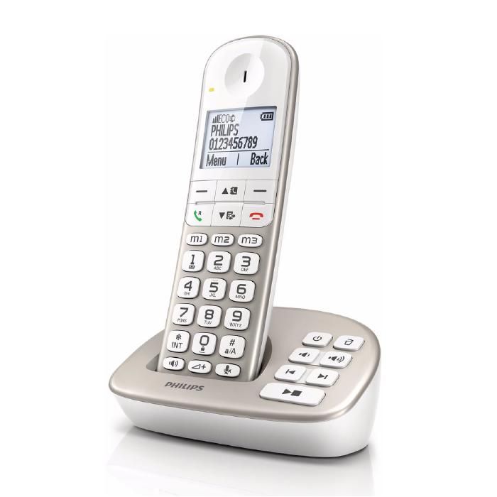 Philips D2652B01 Dual Téléphone Résidentiel avec Répondeur Écran de 1 6 Pouce Répertoire Reconnaissance des Numéros Numérotation Rapide - vue 7