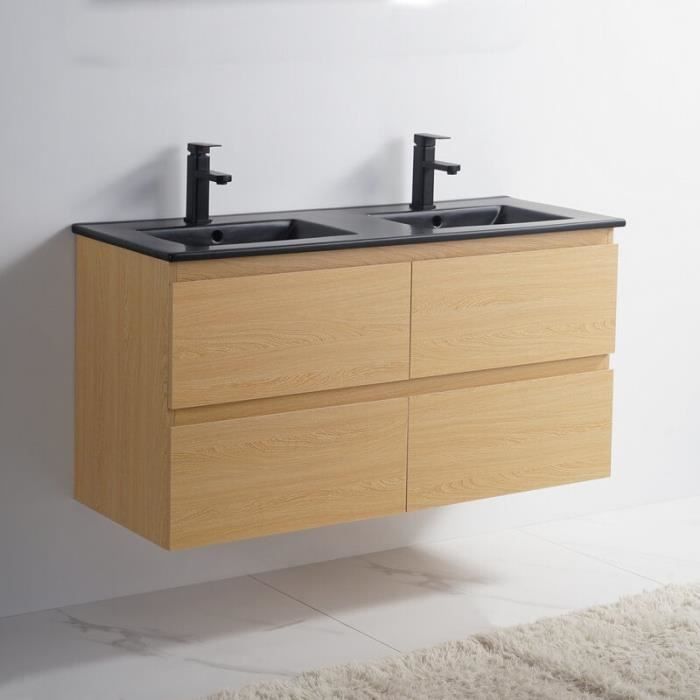 Meuble Double Vasque 110 Cm Salle De Bain Achat Vente Pas Cher