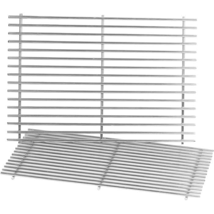 Griglie In Acciaio Inox Per Barbecue Weber - Set Da 2 Pezzi - 44,5 Cm - Compatibili Con Spirit E Genesis - Sostituzione Ricambio
