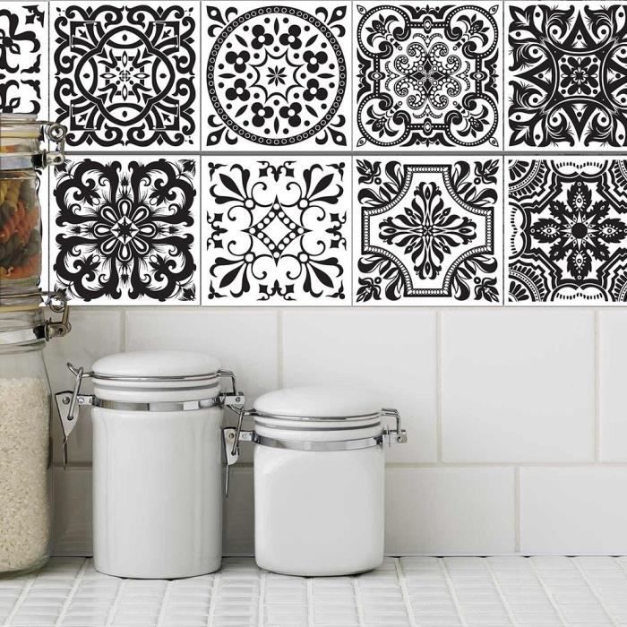 10pcs Carrelage Adhesif 20 X 20 Cm Adhesive Decorative A Carreaux