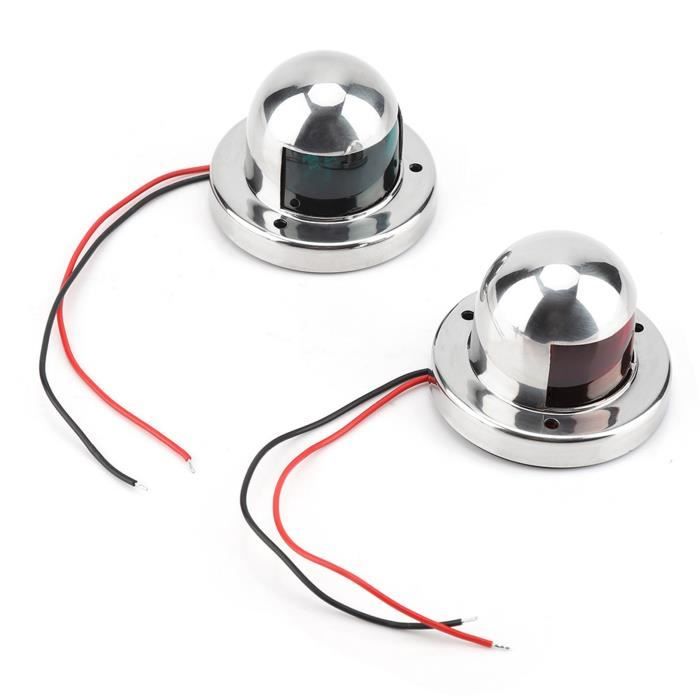 MiOYOOW 2 Pièces Feux Navigation Bateau LED - Lumières Pont Marines Étanchés Rouge/Vert 12V