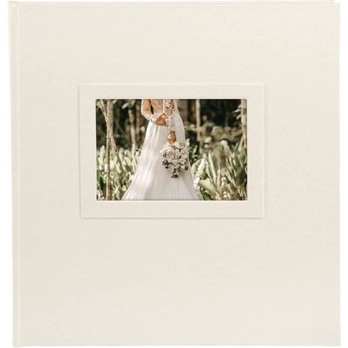 Album Photo De Mariage Blanc Traditionnel Cellini - Pages Entrelacées Sans Acide, Personnalisable