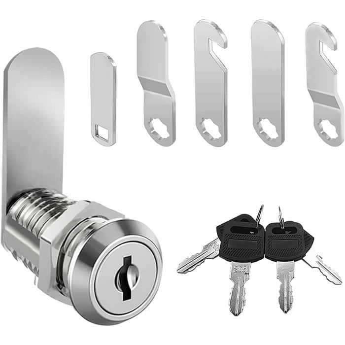 Serrure De Boîte Aux Lettres 16 Mm Avec 5 Clés - Livré Avec 5 Plaques