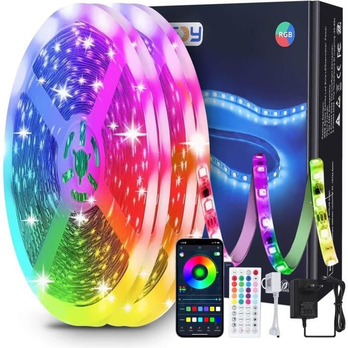 30M LED Rubaande, Bluetooth Kit Bande LED RGB Multicolore Peut-Découpé ...