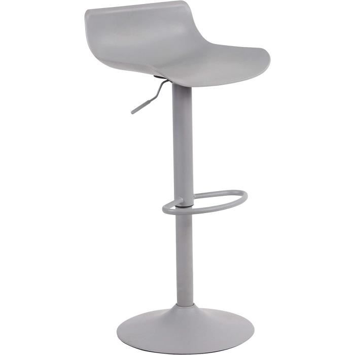 Lot de 4 Tabourets de bar - Plastique & Métal - Noir - Aveiro