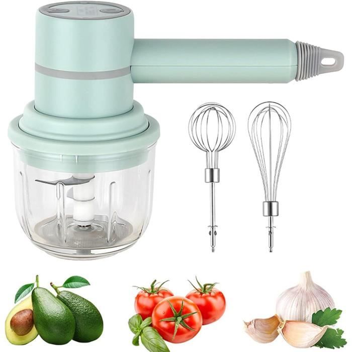 Mixeur Plongeant 3-en-1 1000W - Fouet Et Mini-hachoir - Neuf