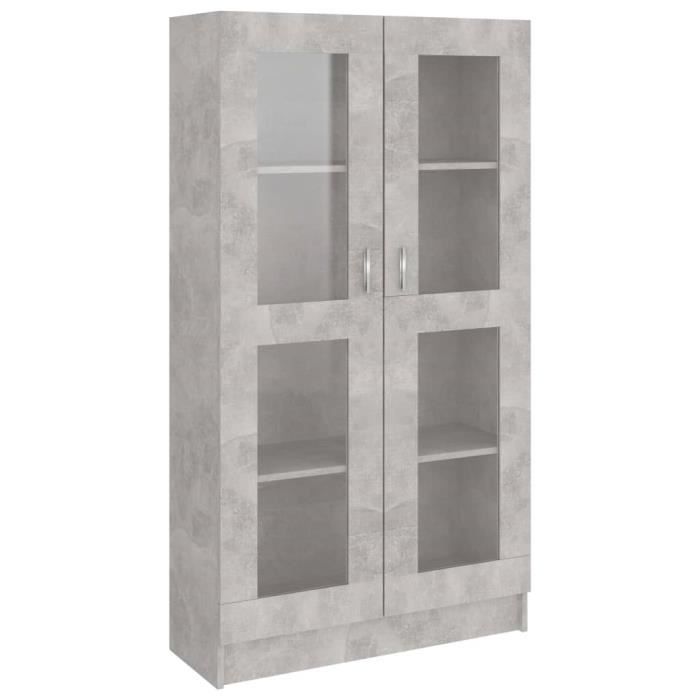 HOMCOM Vitrine Pour Collection 4 Niveaux Blanc - Meuble Rangement Salon Avec Portes Abattantes 59x30x139cm